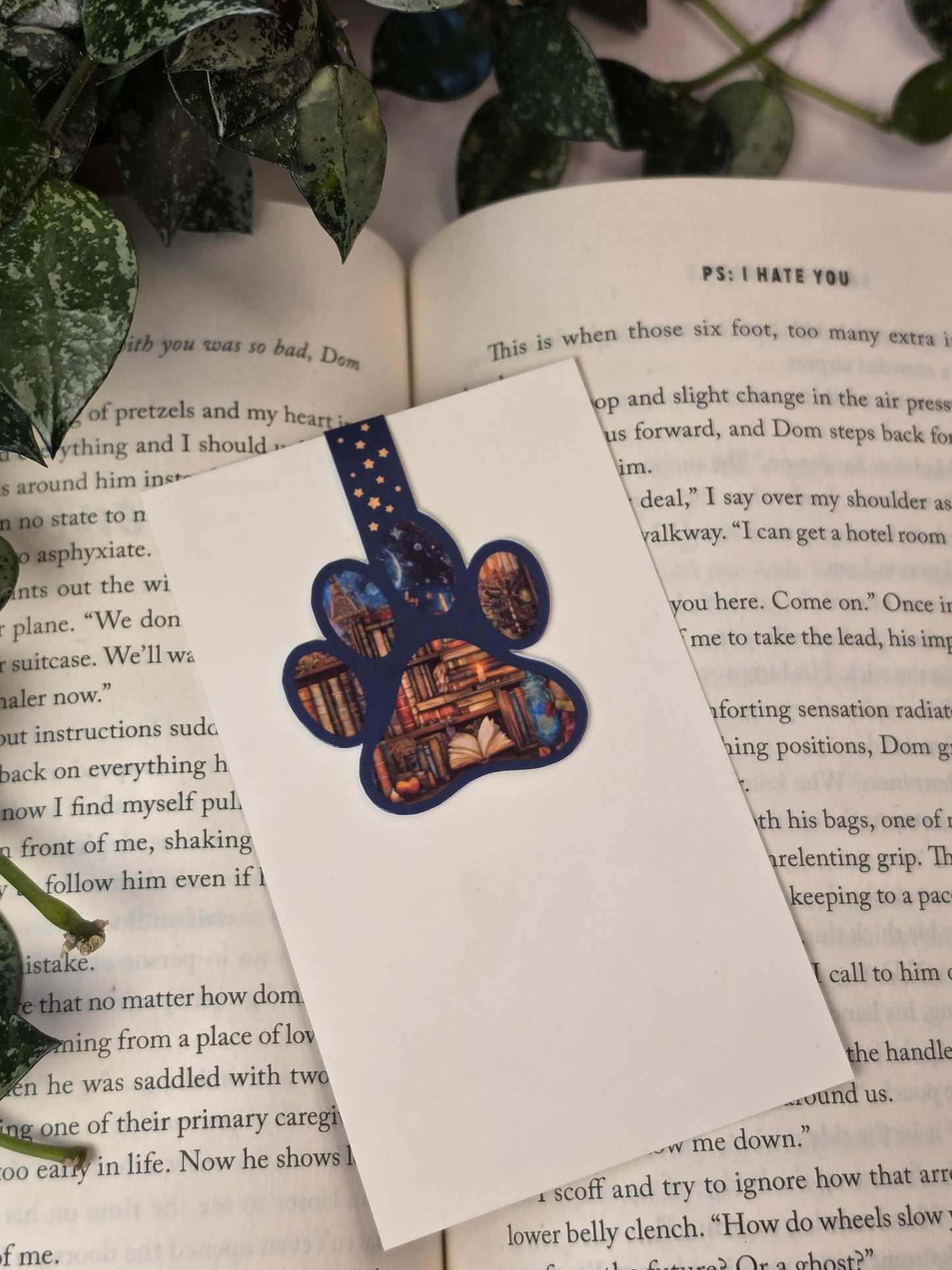 Magnetic Bookmark: Midnight Library Paw