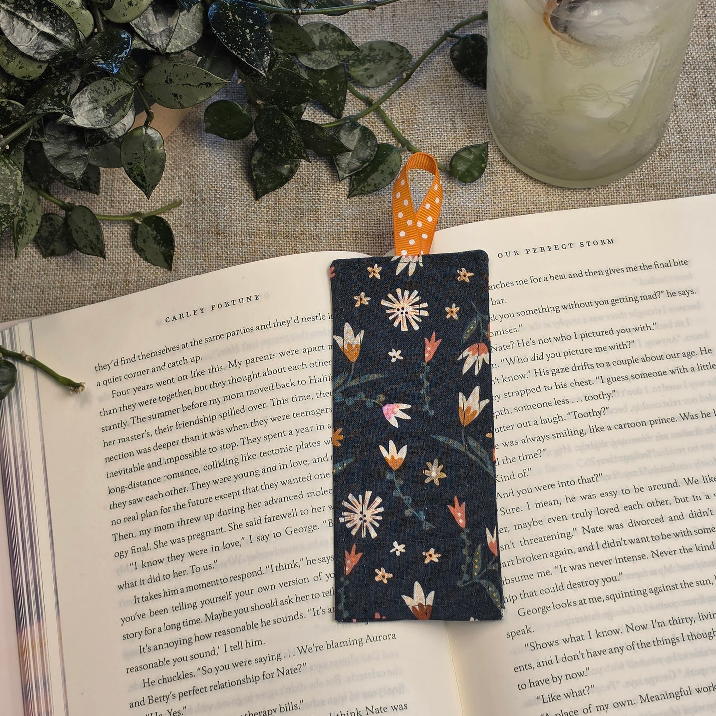Fabric Bookmark: Forrest Floral