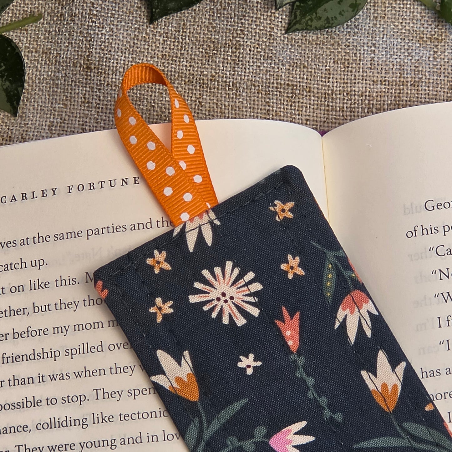 Fabric Bookmark: Forrest Floral