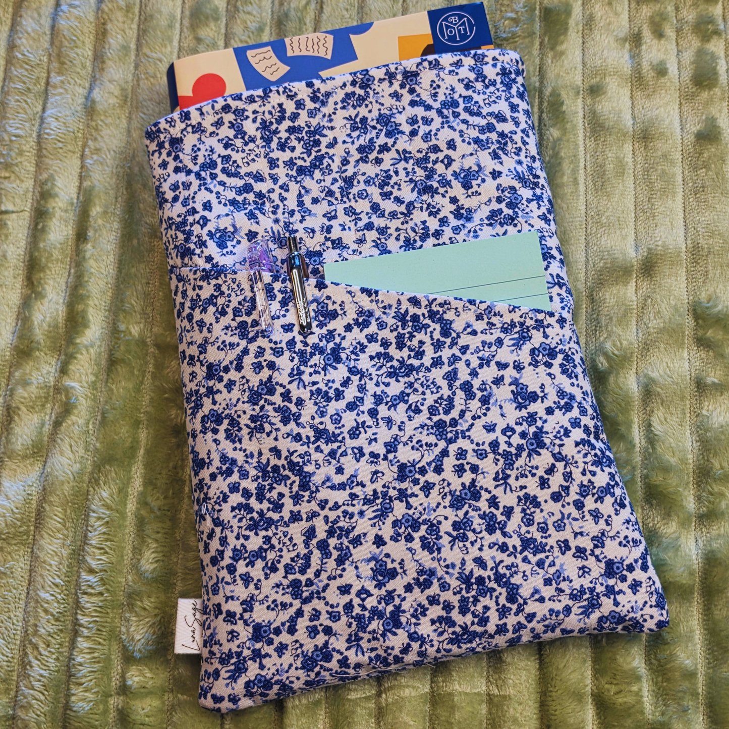 Blueberry Floral Book Sleeve